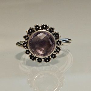 Pandora Floral Elegance Amethyst Ring - Size 7.5